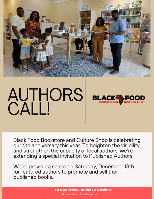 Black Food Bookstore & Culture Shop Author's Call