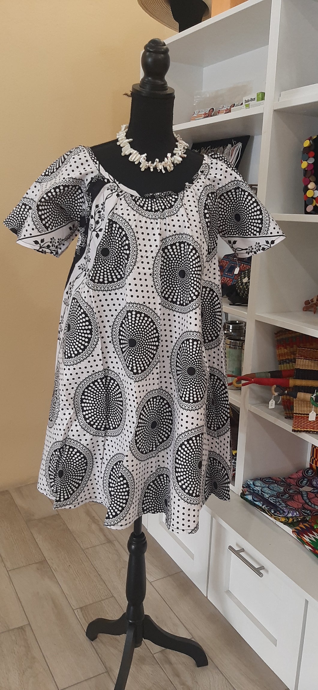 Boat Neck Swing Dress