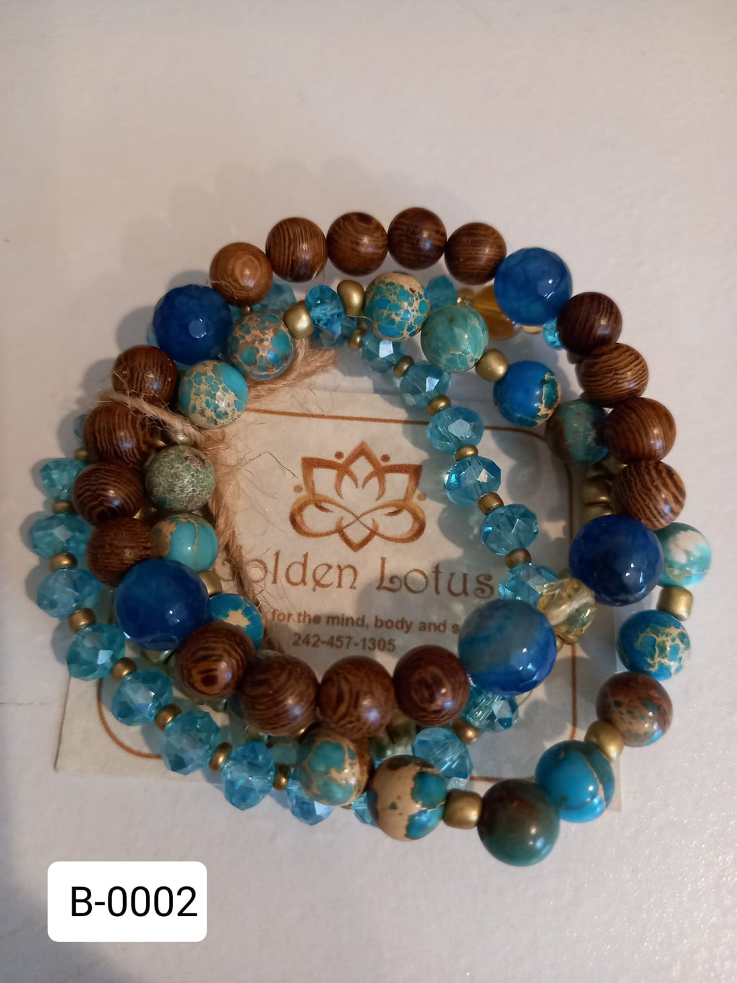Sea Sediment Jasper, Rosewood & Bracelet Stack