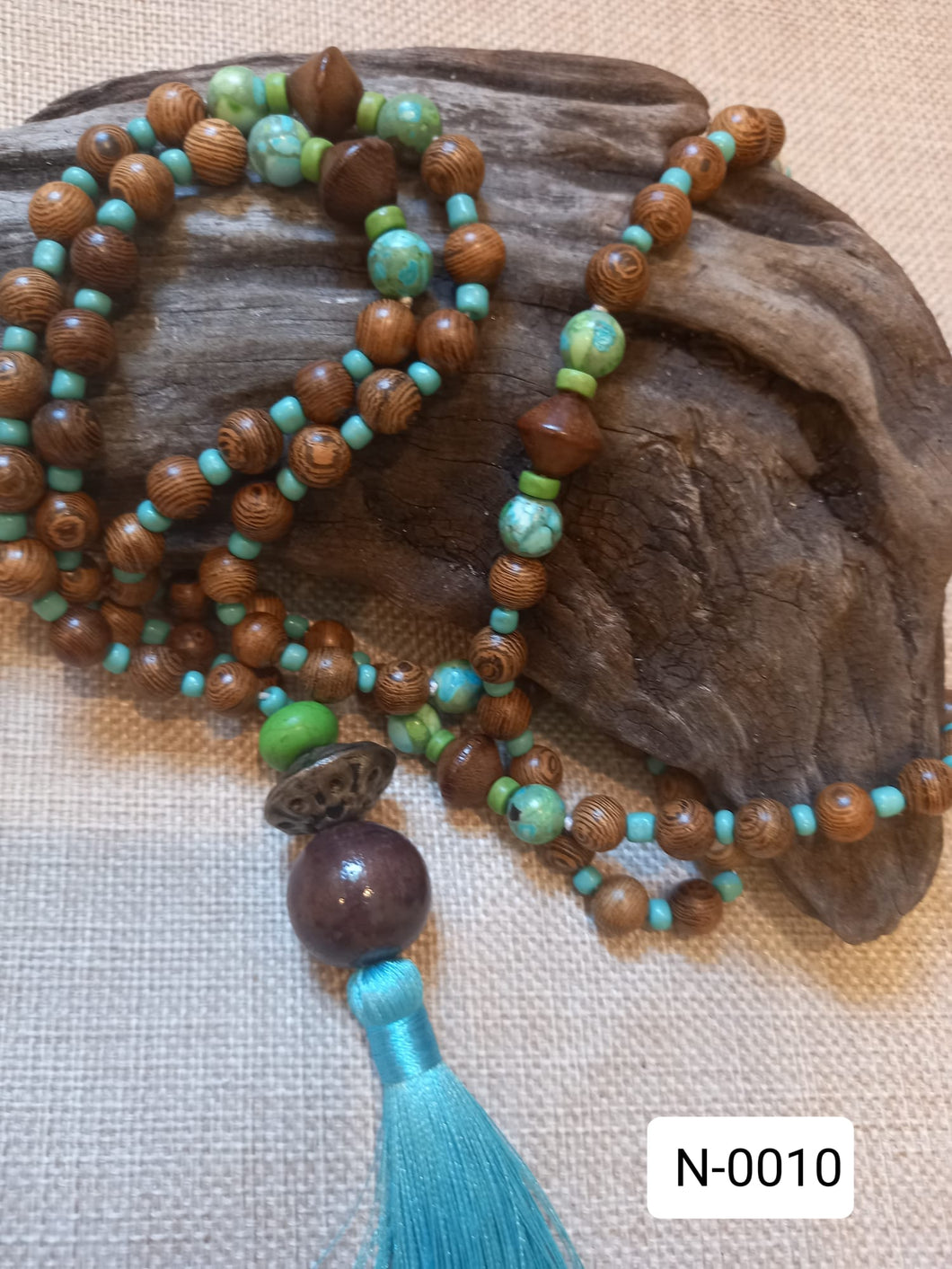 Redwood & Dyed Jasper Necklace
